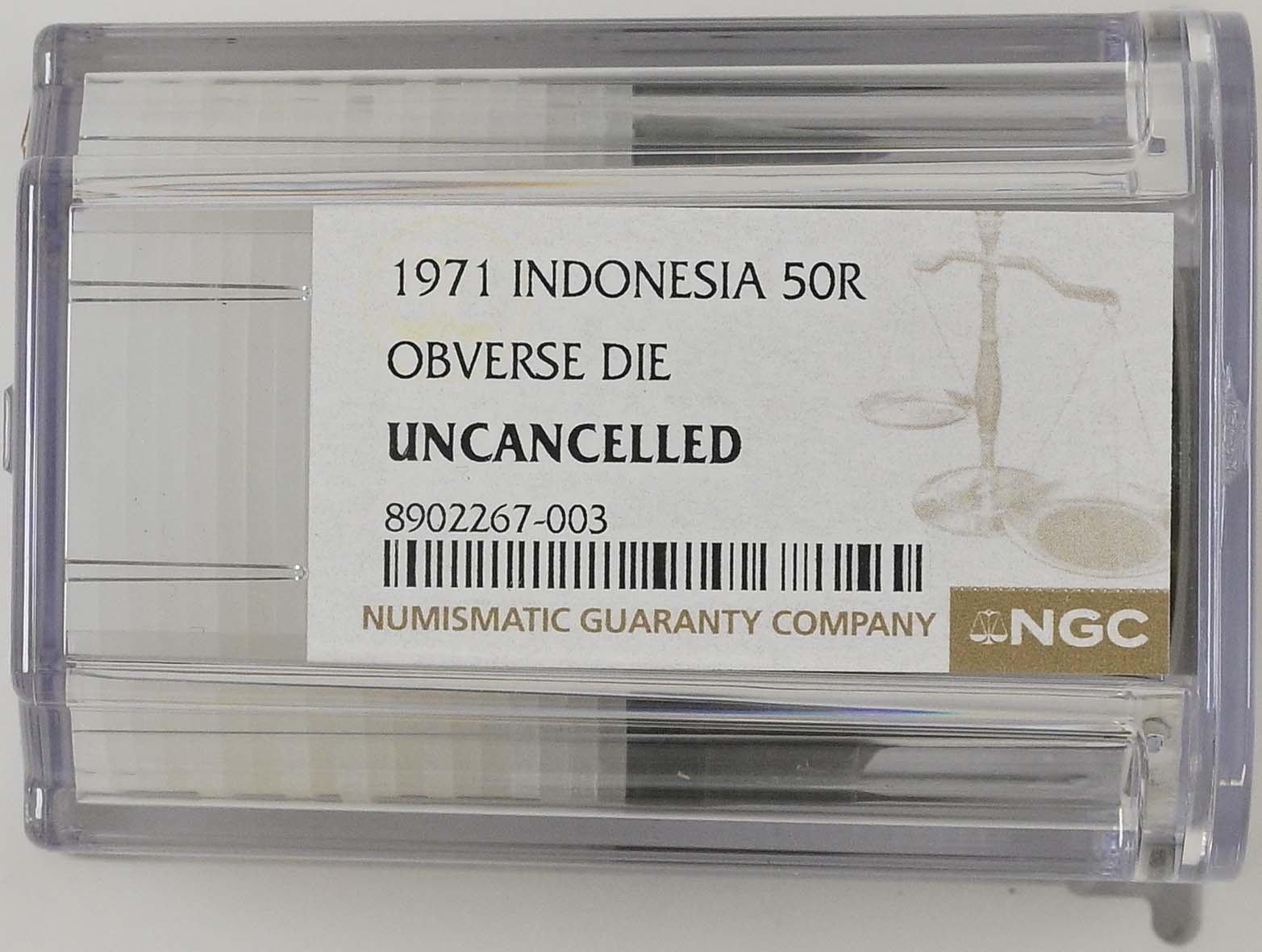 Indonesia 1971 50 Rupiah obv die