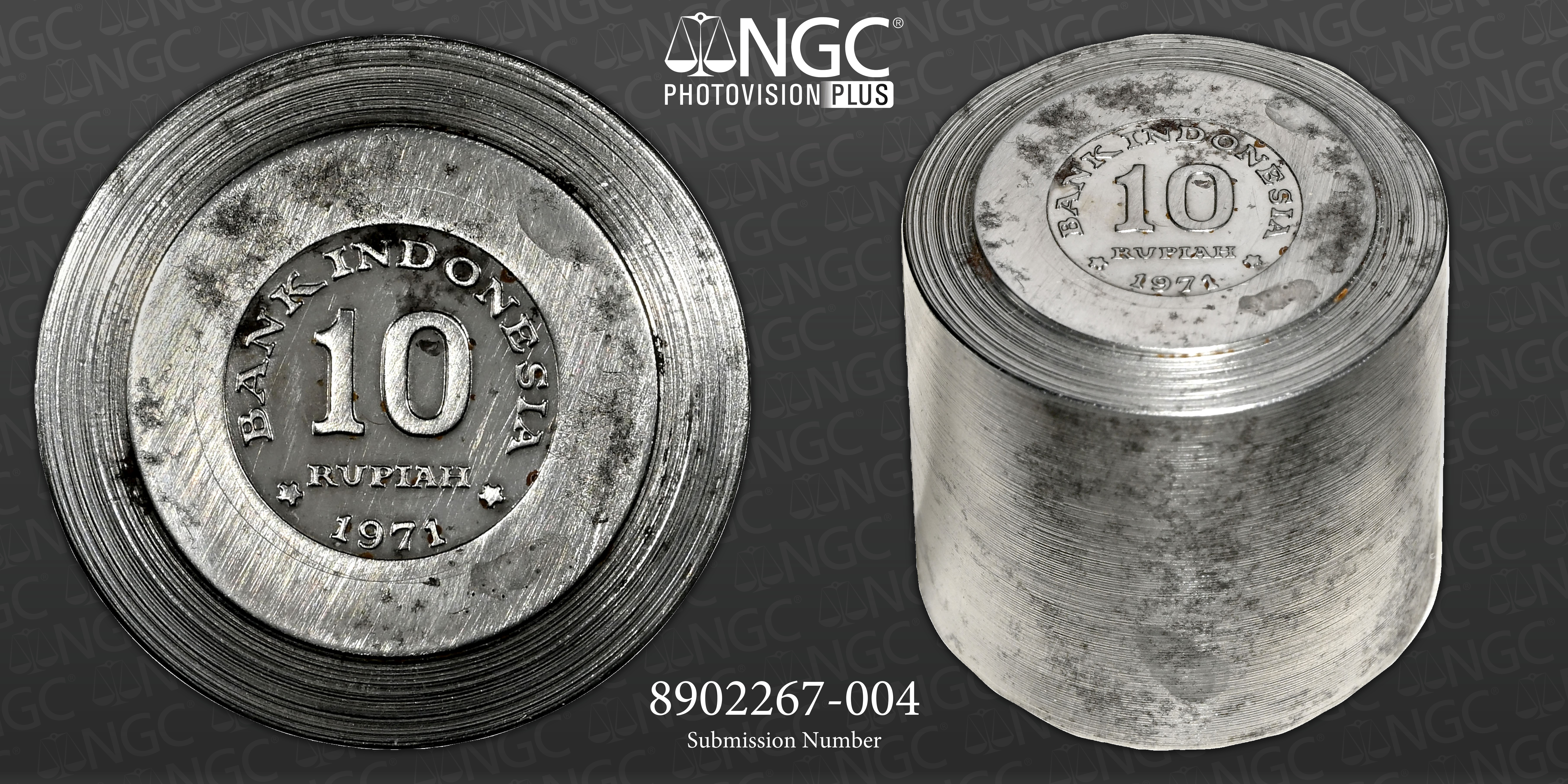 Indonesia 1971 10 Rupiah obv hub
