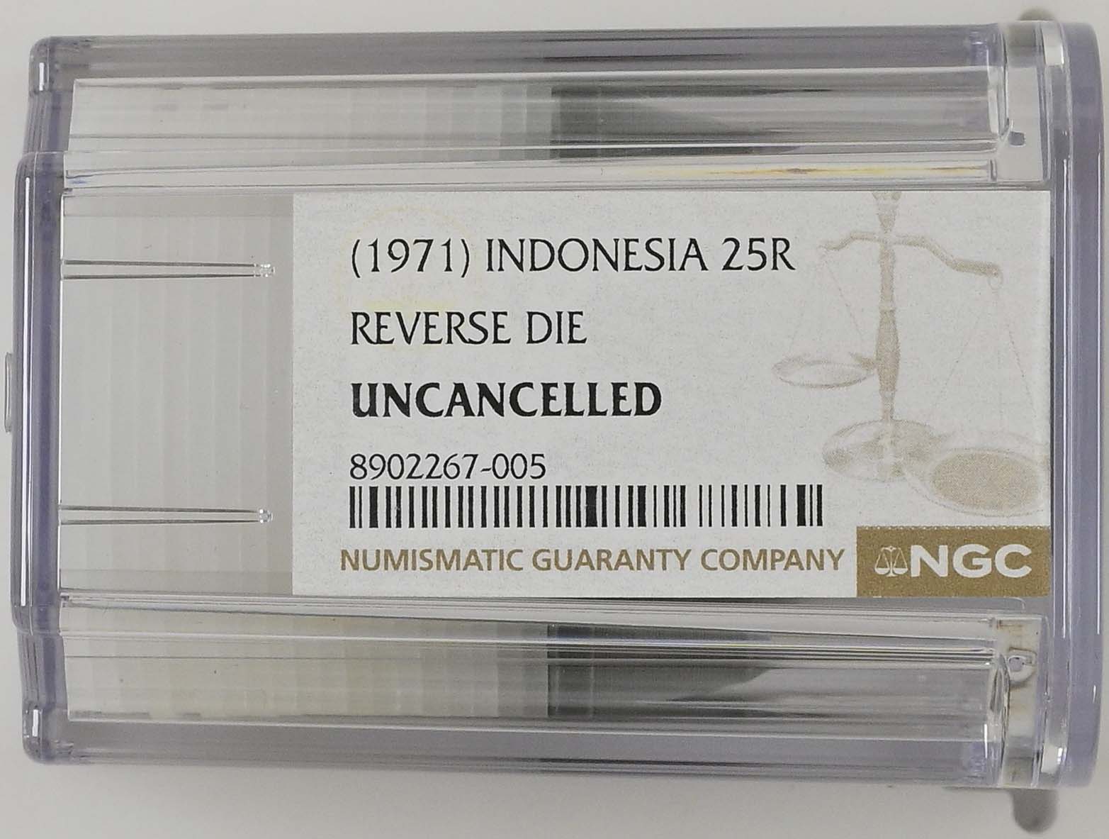 Indonesia 1971 25 Rupiah rev die
