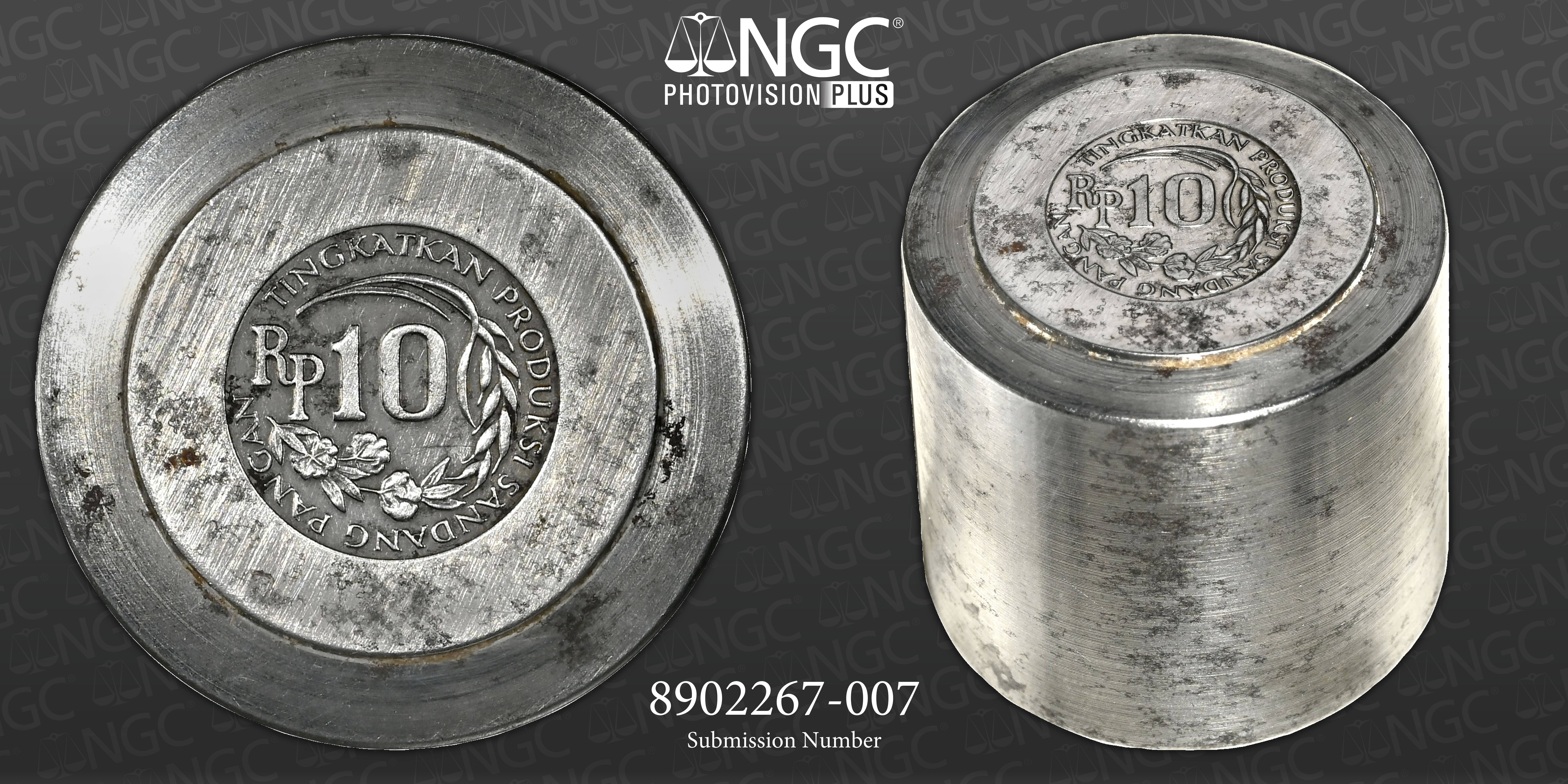 Indonesia 1971 10 Rupiah rev hub